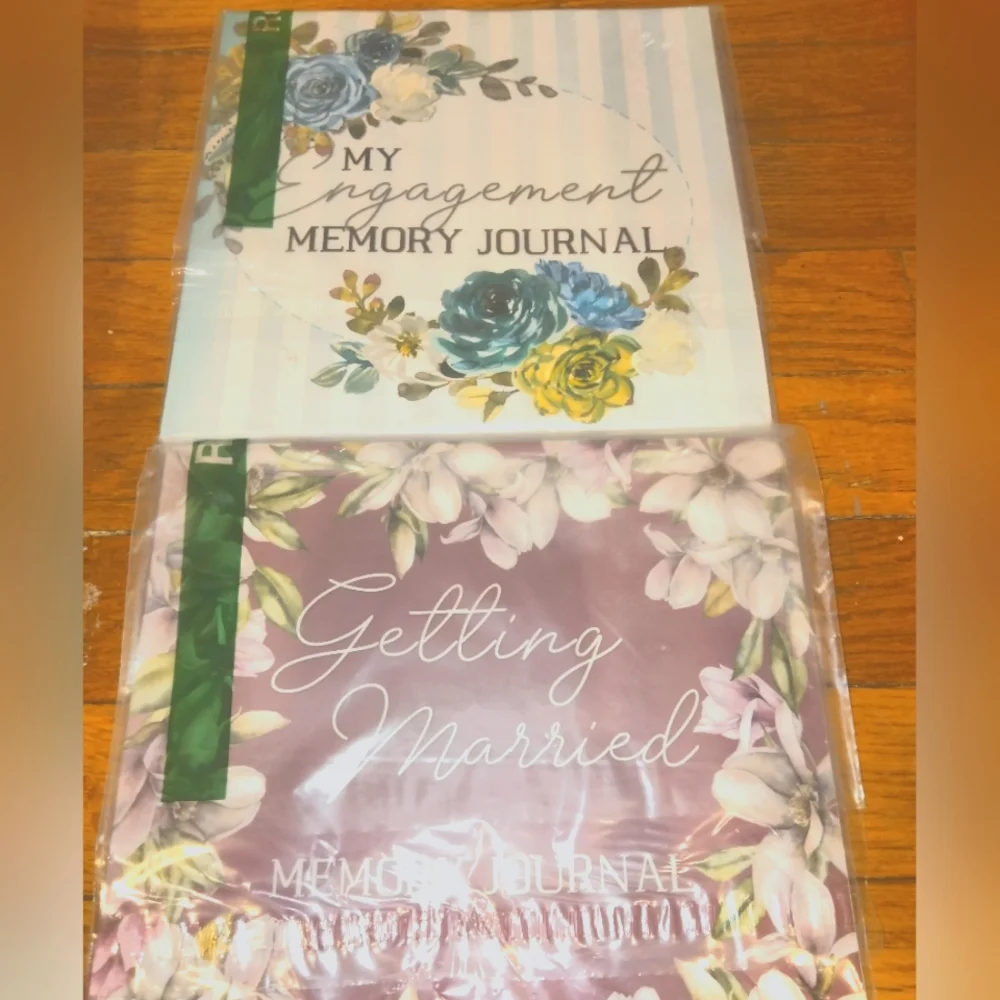 Engagement Memory Journal & Getting Married Memory Journal Bundle Floral Designs